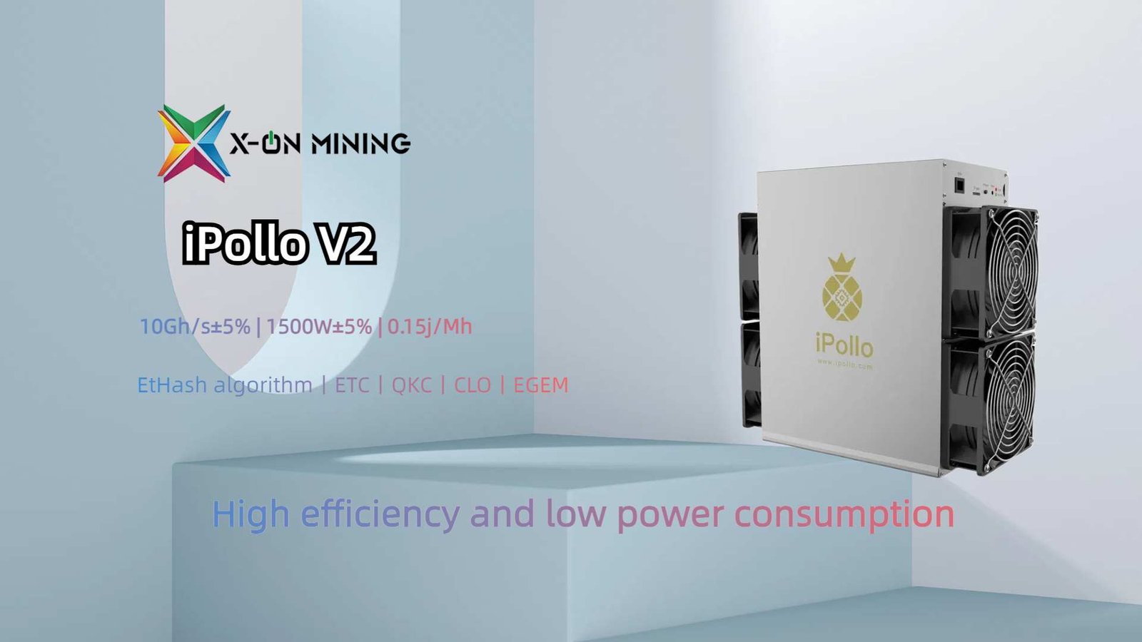 iPollo V2 10Gh/s 1500W 0.15j/Mh ETC 채굴기 판매 - X ON MINING