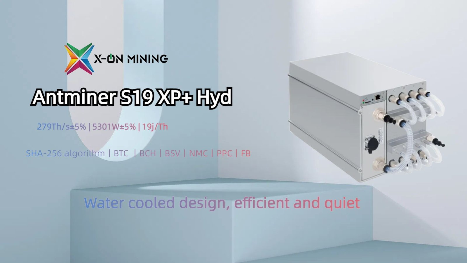 Bitmain Antminer S19 XP+ Hyd Hydro-cooling BTC Miner 279Th/s 293Th/s - X ON  MINING