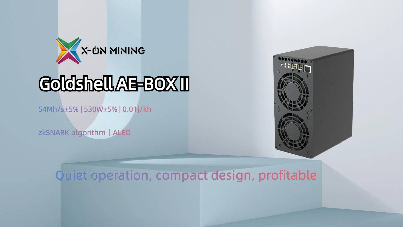 Miner Goldshell AE Box II - 54MH/s ALEO Coin Miner With Low Noise & Power  Consumption ZkSNARK Algorithm