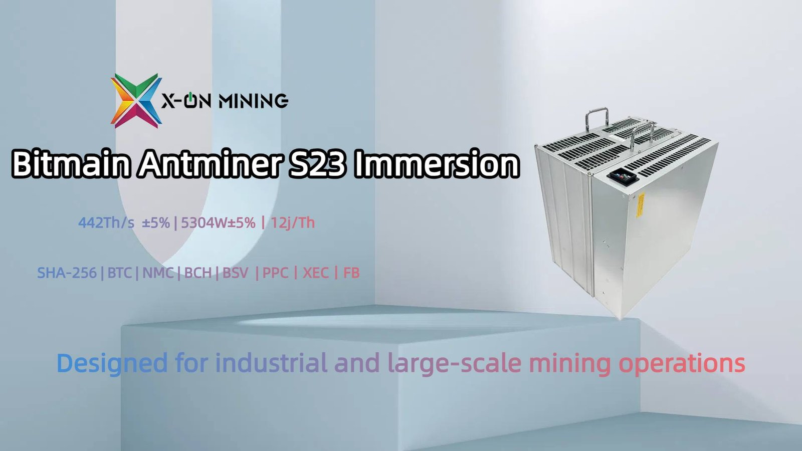 比特大陆Antminer S23 Immersion 442Th/s 12j/Th 比特币矿机- X ON MINING