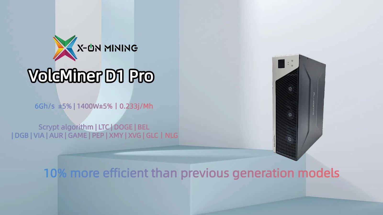 플루미너 L1 프로 6Gh/s 1400W 도지코인 라이트코인 채굴기 - X ON MINING