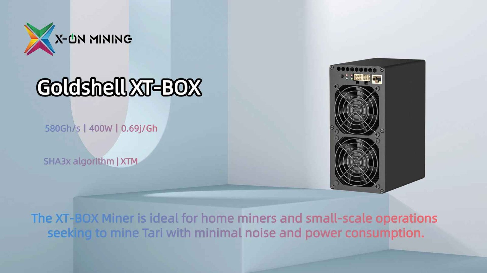Goldshell XT BOX 580Gh/s 400W XTM Coin Miner - X ON MINING