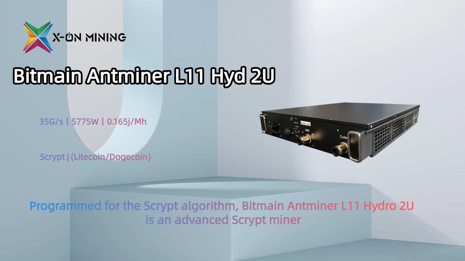 비트메인 앤트마이너 L11 하이드로 2U 35Gh/s 5775W 도지코인 라이트코인 채굴기 - X ON MINING