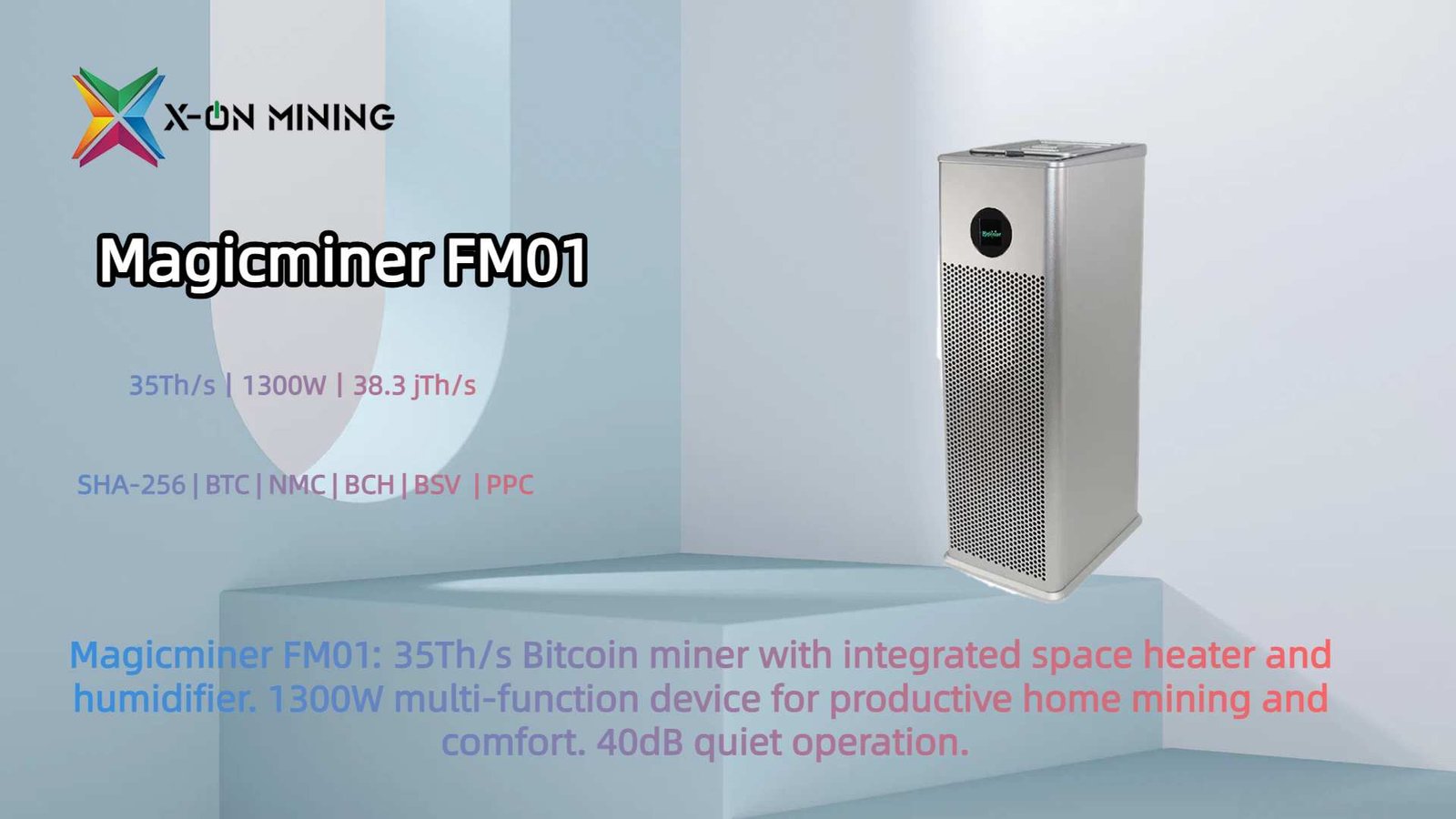 Magicminer FM01 Bitcoin Home Miner Heizung und Luftbefeuchter - X ON MINING