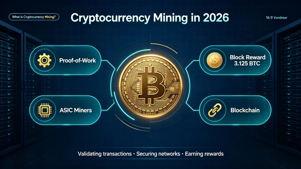 What is Cryptocurrency Mining? ASIC Miner Guide 2026 1 What is Cryptocurrency Mining